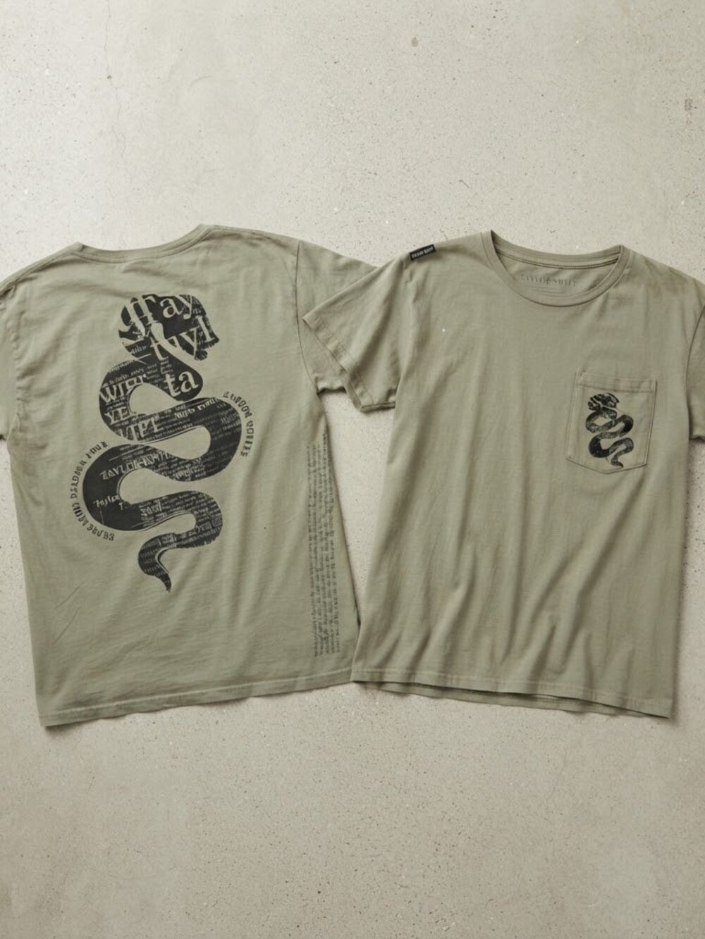 Taylor Swift Reputation Stadium Tour 2018 Olive Green T-Shirt S-4XL